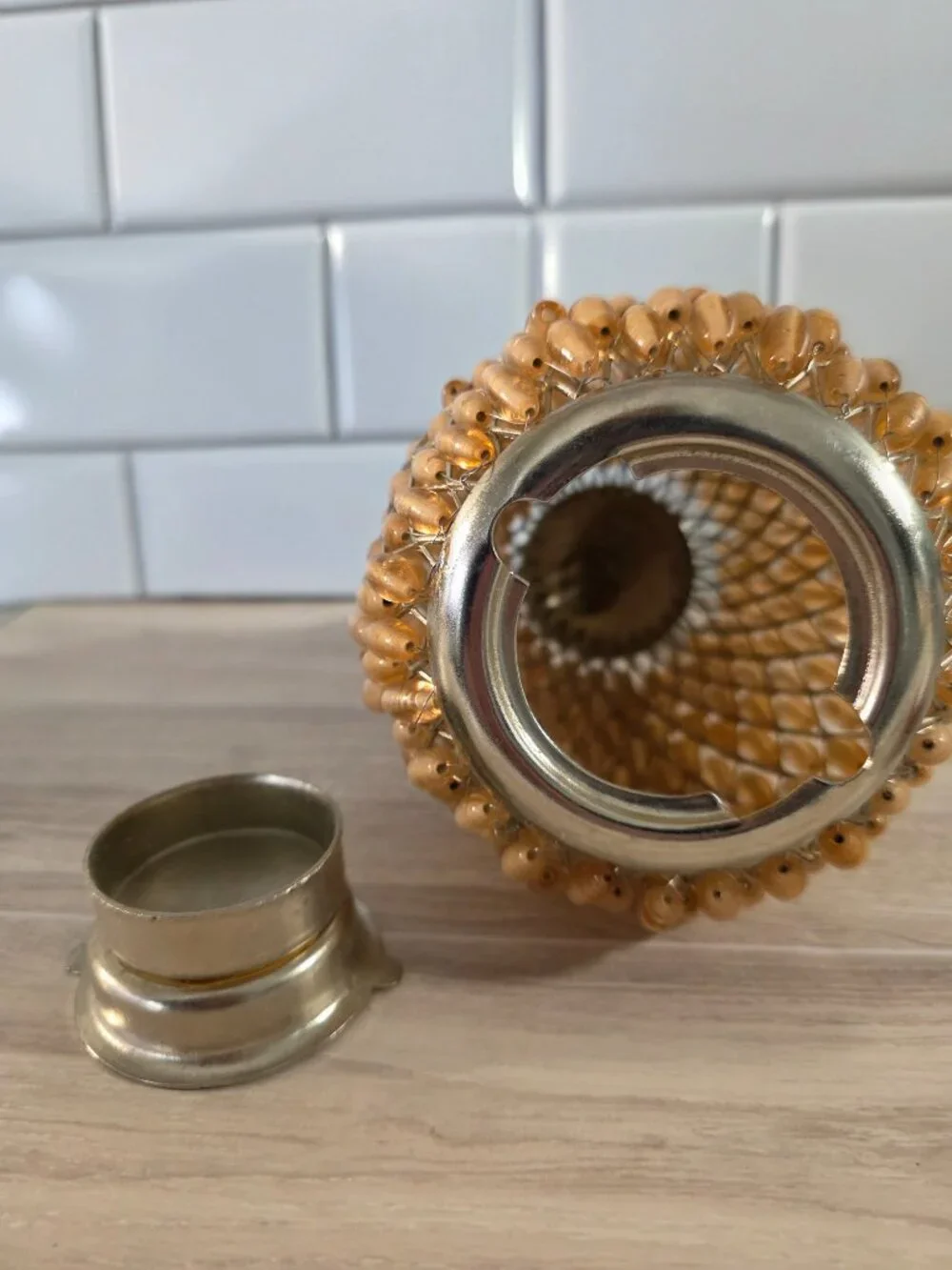 Beaded Pear Candle Holder Cozy Home Decor